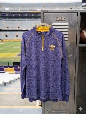 Colosseum Purple & Gold LSU Quarter-Zip Pullover